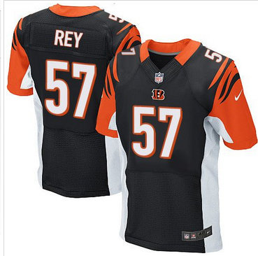 Nike Cincinnati Bengals #57 Vincent Rey Black Team Color Men's Stitched NFL Elite Jersey Nike Cincinnati Bengals #57 Vincent Rey Black Team Color Men's Stitched NFL Elite Jersey
