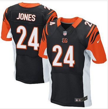 Nike Cincinnati Bengals #24 Adam Jones Black Team Color Men's Stitched NFL Elite Jersey Nike Cincinnati Bengals #24 Adam Jones Black Team Color Men's Stitched NFL Elite Jersey