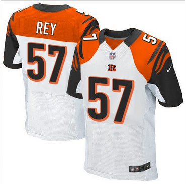 Nike Cincinnati Bengals #57 Vincent Rey White Men's Stitched NFL Elite Jersey Nike Cincinnati Bengals #57 Vincent Rey White Men's Stitched NFL Elite Jersey