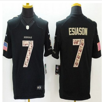 New Cincinnati Bengals #7 Boomer Esiason Black Men's Stitched NFL Limited Salute to Service Jersey New Cincinnati Bengals #7 Boomer Esiason Black Men's Stitched NFL Limited Salute to Service Jersey