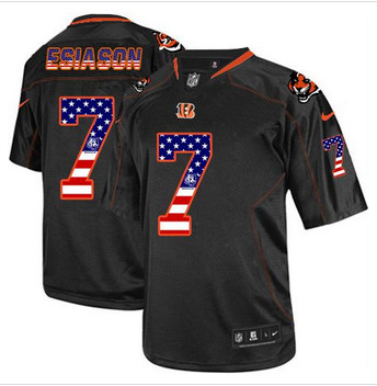 New Cincinnati Bengals #7 Boomer Esiason Black Men''s Stitched NFL Elite USA Flag Fashion Jersey New Cincinnati Bengals #7 Boomer Esiason Black Men''s Stitched NFL Elite USA Flag Fashion Jersey