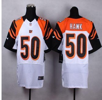 New Cincinnati Bengals #50 A.J. Hawk White Men's Stitched NFL Elite Jersey New Cincinnati Bengals #50 A.J. Hawk White Men's Stitched NFL Elite Jersey