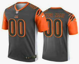 Men's Cincinnati Bengals Customized Silver Inverted Legend Stitched NFL Jersey Men's Cincinnati Bengals Customized Silver Inverted Legend Stitched NFL Jersey