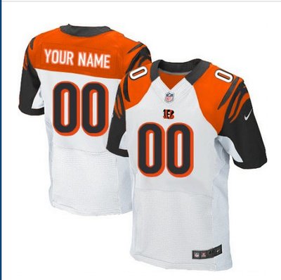 Men's Nike Cincinnati Bengals Customized Elite White NFL Jersey Men's Nike Cincinnati Bengals Customized Elite White NFL Jersey