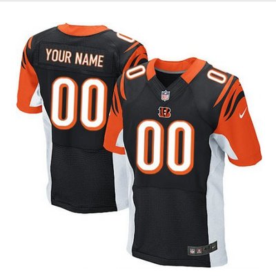 Men's Nike Cincinnati Bengals Customized Elite Black Team Color NFL Jersey Men's Nike Cincinnati Bengals Customized Elite Black Team Color NFL Jersey