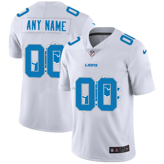 Detroit Lions Custom White Men's Nike Team Logo Dual Overlap Limited NFL Jersey Detroit Lions Custom White Men's Nike Team Logo Dual Overlap Limited NFL Jersey