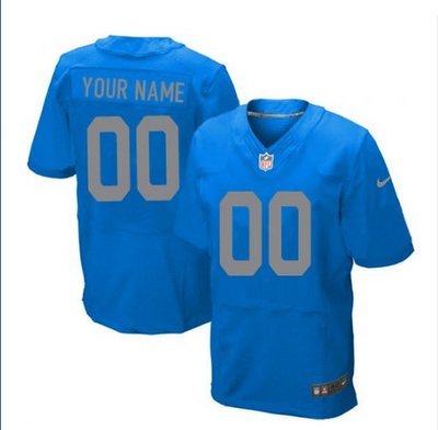 Men's Nike Detroit Lions Customized Elite Blue Alternate NFL Jersey Men's Nike Detroit Lions Customized Elite Blue Alternate NFL Jersey