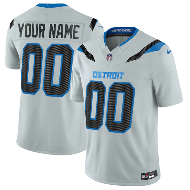 Men's Detroit Lions Active Player Custom Silver 2026 F.U.S.E. Rivalries Collection Limited Stitched Football Jersey