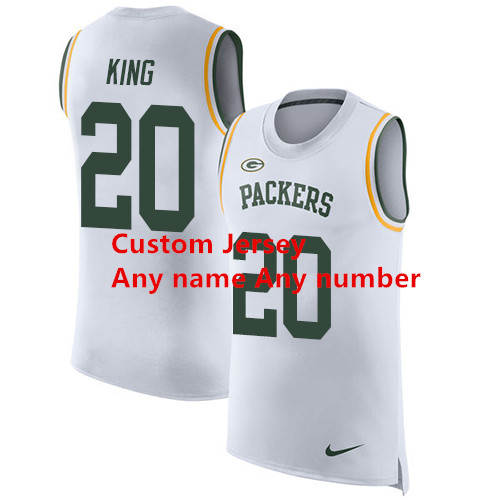 Custom Nike Packers White Color Men's NFL Limited Tank Top Jersey Custom Nike Packers White Color Men's NFL Limited Tank Top Jersey