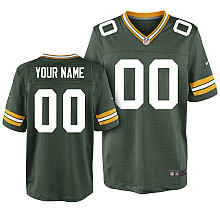 Nike Green Bay Packers Customized Elite Green Jerseys