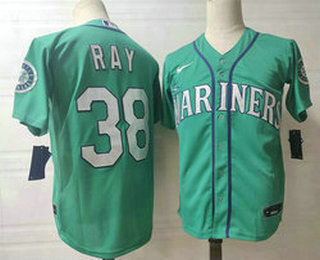 Men's Seattle Mariners #38 Robbie Ray Green Stitched MLB Flex Base Nike Jersey Men's Seattle Mariners #38 Robbie Ray Green Stitched MLB Flex Base Nike Jersey