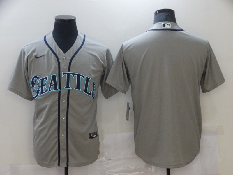 Nike Men's Seattle Mariners Grey Stitched MLB Blank Cool Base Nike Jersey Nike Men's Seattle Mariners Grey Stitched MLB Blank Cool Base Nike Jersey