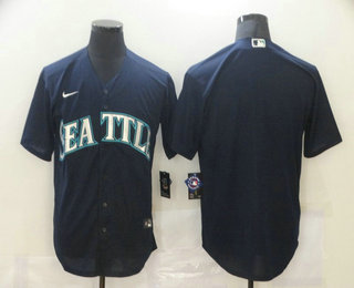 Men's Seattle Mariners Blank Navy Blue Stitched MLB Cool Base Nike Jersey Men's Seattle Mariners Blank Navy Blue Stitched MLB Cool Base Nike Jersey