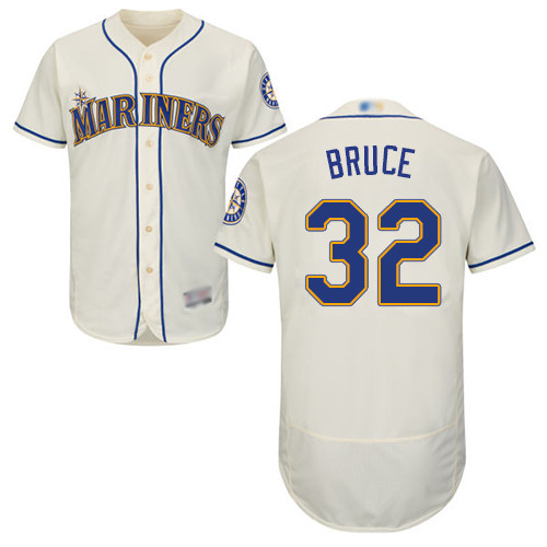 Mariners #32 Jay Bruce Cream Flexbase Authentic Collection Stitched Baseball Jersey Mariners #32 Jay Bruce Cream Flexbase Authentic Collection Stitched Baseball Jersey