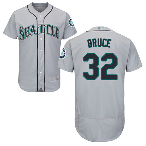 Mariners #32 Jay Bruce Grey Flexbase Authentic Collection Stitched Baseball Jersey Mariners #32 Jay Bruce Grey Flexbase Authentic Collection Stitched Baseball Jersey