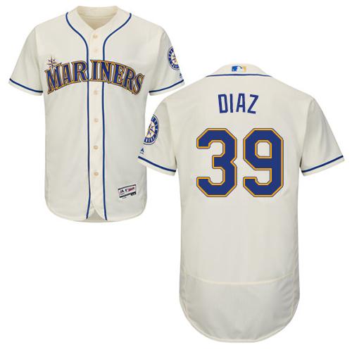 Mariners #39 Edwin Diaz Cream Flexbase Authentic Collection Stitched Baseball Jersey Mariners #39 Edwin Diaz Cream Flexbase Authentic Collection Stitched Baseball Jersey
