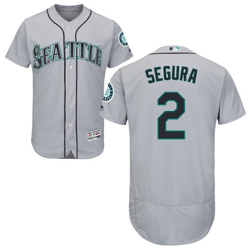 Mariners #2 Jean Segura Grey Flexbase Authentic Collection Stitched Baseball Jersey Mariners #2 Jean Segura Grey Flexbase Authentic Collection Stitched Baseball Jersey
