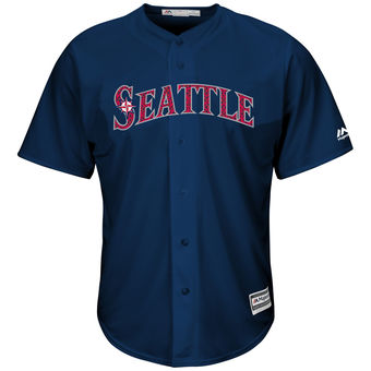 Seattle Mariners Majestic Fashion Stars & Stripes Cool Base Jersey - Navy Seattle Mariners Majestic Fashion Stars & Stripes Cool Base Jersey - Navy