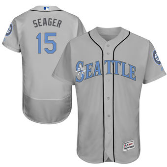 Men's Seattle Mariners Kyle Seager Majestic Gray Father's Day FlexBase Jersey Men's Seattle Mariners Kyle Seager Majestic Gray Father's Day FlexBase Jersey