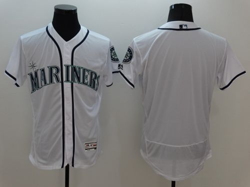 Mariners Blank White Flexbase Authentic Collection Stitched MLB Jersey Mariners Blank White Flexbase Authentic Collection Stitched MLB Jersey
