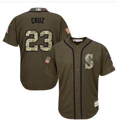 Mariners #23 Nelson Cruz Green Salute to Service Stitched MLB Jersey Mariners #23 Nelson Cruz Green Salute to Service Stitched MLB Jersey