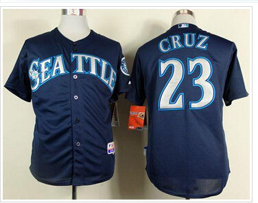 Seattle Mariners #23 Nelson Cruz Navy Blue Cool Base Stitched Baseball Jersey Seattle Mariners #23 Nelson Cruz Navy Blue Cool Base Stitched Baseball Jersey