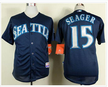 Seattle Mariners #15 Kyle Seager Navy Blue Cool Base Stitched Baseball Jersey Seattle Mariners #15 Kyle Seager Navy Blue Cool Base Stitched Baseball Jersey