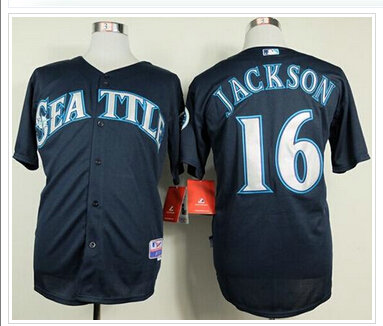 Seattle Mariners #16 Austin Jackson Navy Blue Cool Base Stitched Baseball Jersey Seattle Mariners #16 Austin Jackson Navy Blue Cool Base Stitched Baseball Jersey