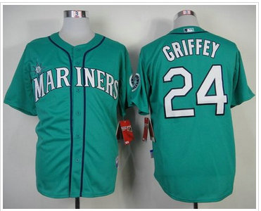 Seattle Mariners #24 Ken Griffey Green Cool Base Stitched Baseball Jersey Seattle Mariners #24 Ken Griffey Green Cool Base Stitched Baseball Jersey
