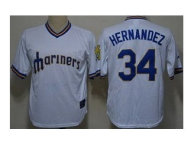 seattle mariners #34 hernandez white(m&n) mlb jerseys seattle mariners #34 hernandez white(m&n) mlb jerseys