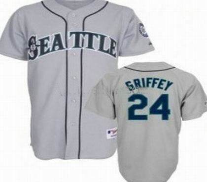 Seattle Mariners 24 Ken Griffey Jr jerseys gray Seattle Mariners 24 Ken Griffey Jr jerseys gray