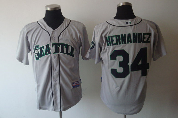 Seattle Mariners 34# hernandez grey Seattle Mariners 34# hernandez grey