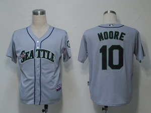 MLB Jerseys Seattle Mariners 10 Moore Grey Cool Base MLB Jerseys Seattle Mariners 10 Moore Grey Cool Base