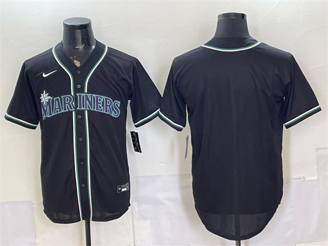 Men's Seattle Mariners Blank 2026 Fashion Replica Black Out Stitched Baseball Jersey Men's Seattle Mariners Blank 2026 Fashion Replica Black Out Stitched Baseball Jersey