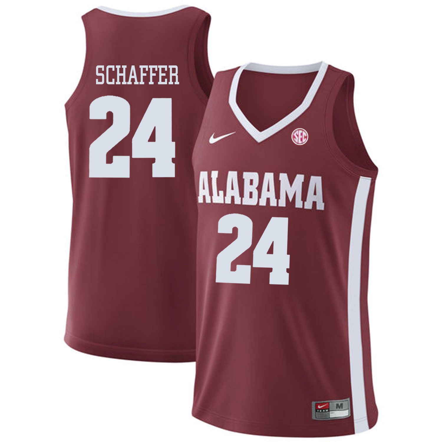 Alabama Crimson Tide #24 Lawson Schaffer Red College Basketball Jersey Alabama Crimson Tide #24 Lawson Schaffer Red College Basketball Jersey