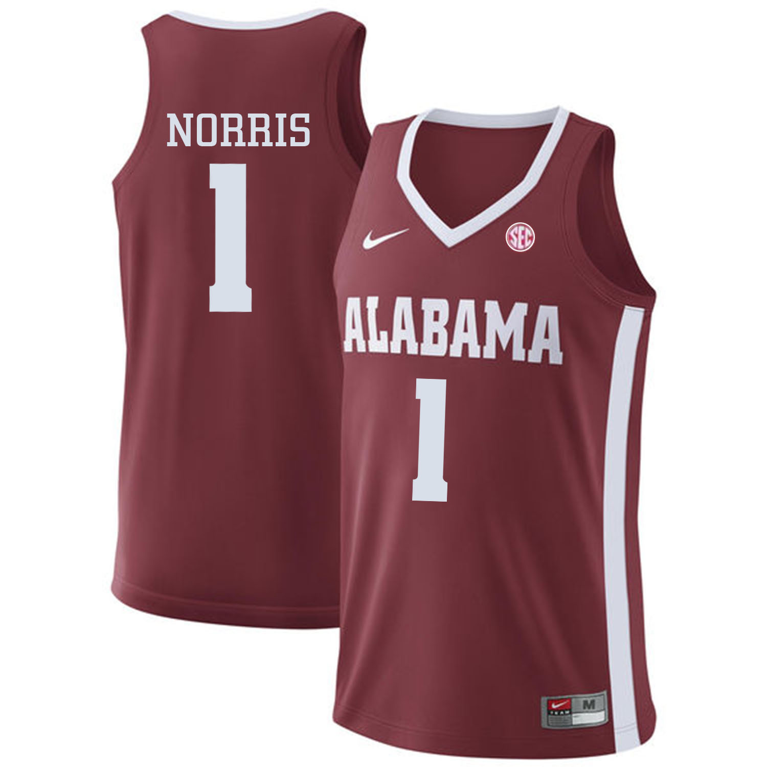 Alabama Crimson Tide #1 Riley Norris Red College Basketball Jersey Alabama Crimson Tide #1 Riley Norris Red College Basketball Jersey