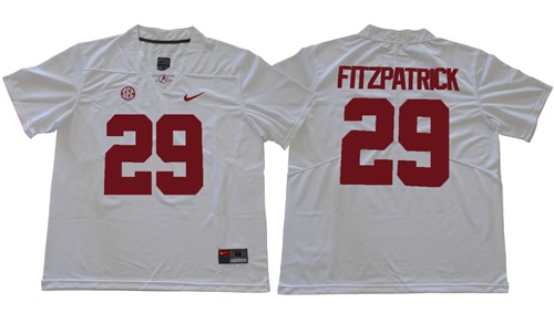Nike Crimson Tide #29 Minkah Fitzpatrick White Limited Stitched NCAA Jersey Nike Crimson Tide #29 Minkah Fitzpatrick White Limited Stitched NCAA Jersey