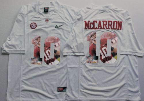 Crimson Tide #10 AJ McCarron White Player Fashion Stitched NCAA Jersey Crimson Tide #10 AJ McCarron White Player Fashion Stitched NCAA Jersey