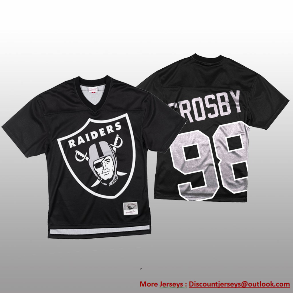 NFL Las Vegas Raiders #98 Maxx Crosby Black Men's Mitchell & Nell Big Face Fashion Limited NFL Jersey