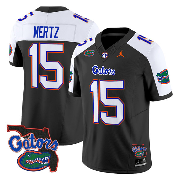 Men's Florida Gators #15 Graham Mertz Black Alternate 2024 F.U.S.E. Florida Patch Vapor Limited Stitched Football Jersey Men's Florida Gators #15 Graham Mertz Black Alternate 2024 F.U.S.E. Florida Patch Vapor Limited Stitched Football Jersey