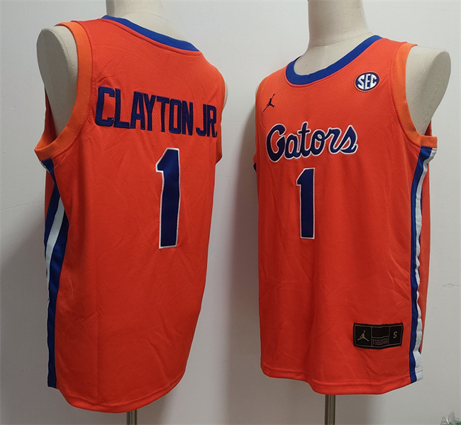 Men's Florida Gators #1 Walter Clayton Jr. Orange Stitched Basketball Jersey Men's Florida Gators #1 Walter Clayton Jr. Orange Stitched Basketball Jersey