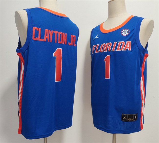 Men's Florida Gators #1 Walter Clayton Jr. Royal Stitched Basketball Jersey Men's Florida Gators #1 Walter Clayton Jr. Royal Stitched Basketball Jersey