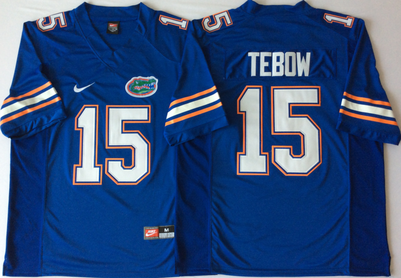 Florida Gators 15 Tim Tebow Blue College Football Jersey Florida Gators 15 Tim Tebow Blue College Football Jersey
