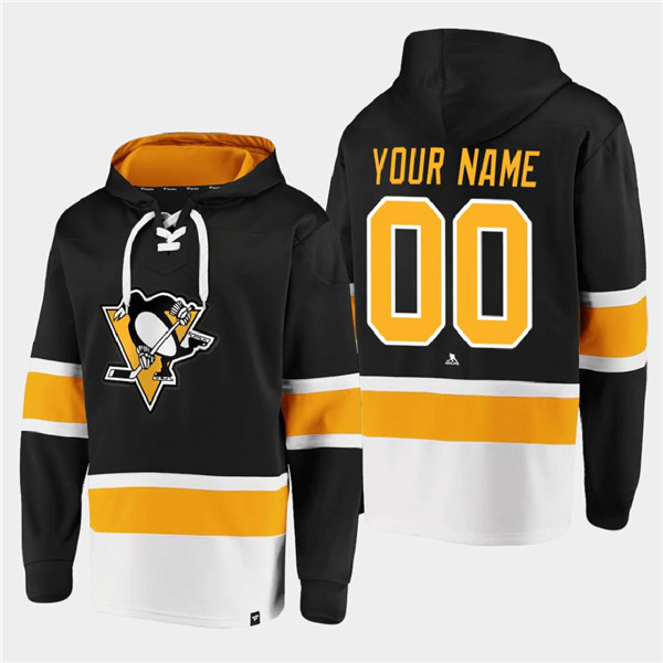 Men's Pittsburgh Penguins Active Player Custom Black All Stitched Sweatshirt Hoodie Men's Pittsburgh Penguins Active Player Custom Black All Stitched Sweatshirt Hoodie