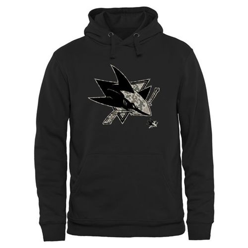 Men's San Jose Sharks Black Rink Warrior Pullover Hoodie Men's San Jose Sharks Black Rink Warrior Pullover Hoodie