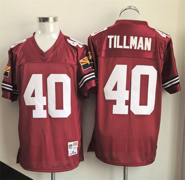 Men's Arizona Cardinals #40 Pat Tillman Red Throwback Stitched Jersey Men's Arizona Cardinals #40 Pat Tillman Red Throwback Stitched Jersey