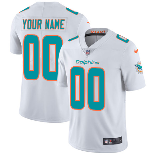 Nike NFL Miami Dolphins Vapor Untouchable Customized Limited White Road Men's Jersey Nike NFL Miami Dolphins Vapor Untouchable Customized Limited White Road Men's Jersey