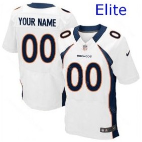 Nike Denver Broncos Customized Elite White Jerseys Nike Denver Broncos Customized Elite White Jerseys
