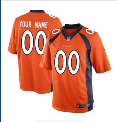Men's Nike Denver Broncos Customized Limited Orange Team Color NFL Jersey Men's Nike Denver Broncos Customized Limited Orange Team Color NFL Jersey