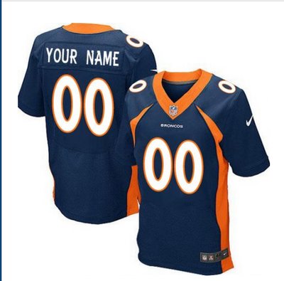 Men's Nike Denver Broncos Customized Elite Navy Blue Alternate NFL Jersey Men's Nike Denver Broncos Customized Elite Navy Blue Alternate NFL Jersey